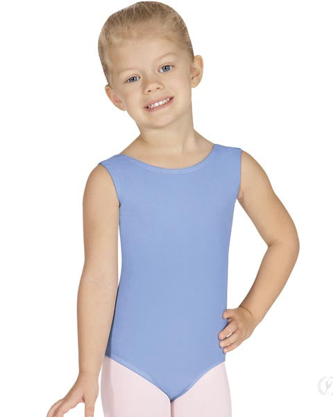 Eurotard 4489 Girls Microfiber Tank Leotard Light Blue
